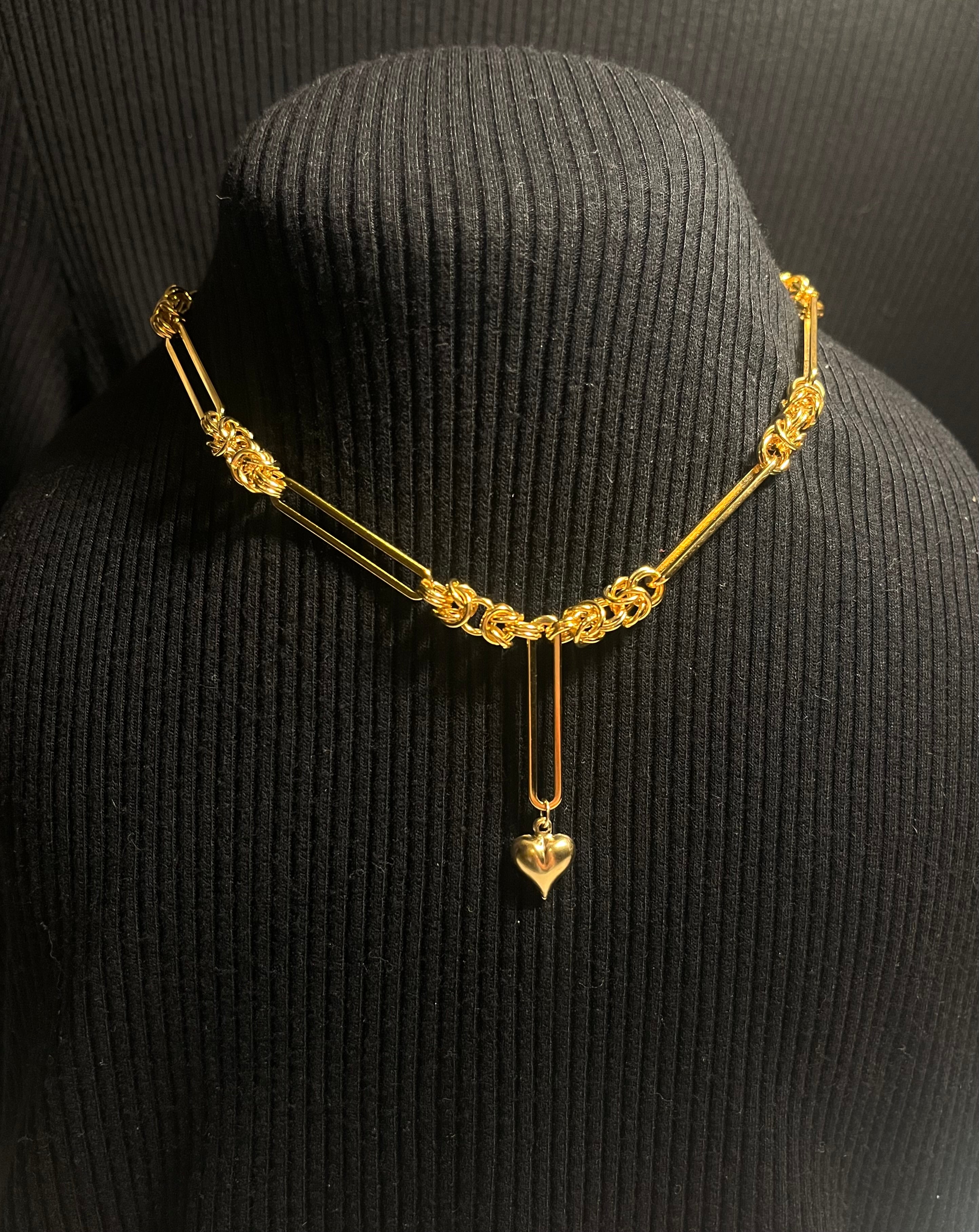 HEARTLINK PENDANT NECKLACE (14K GOLD-FILLED & PLATED)
