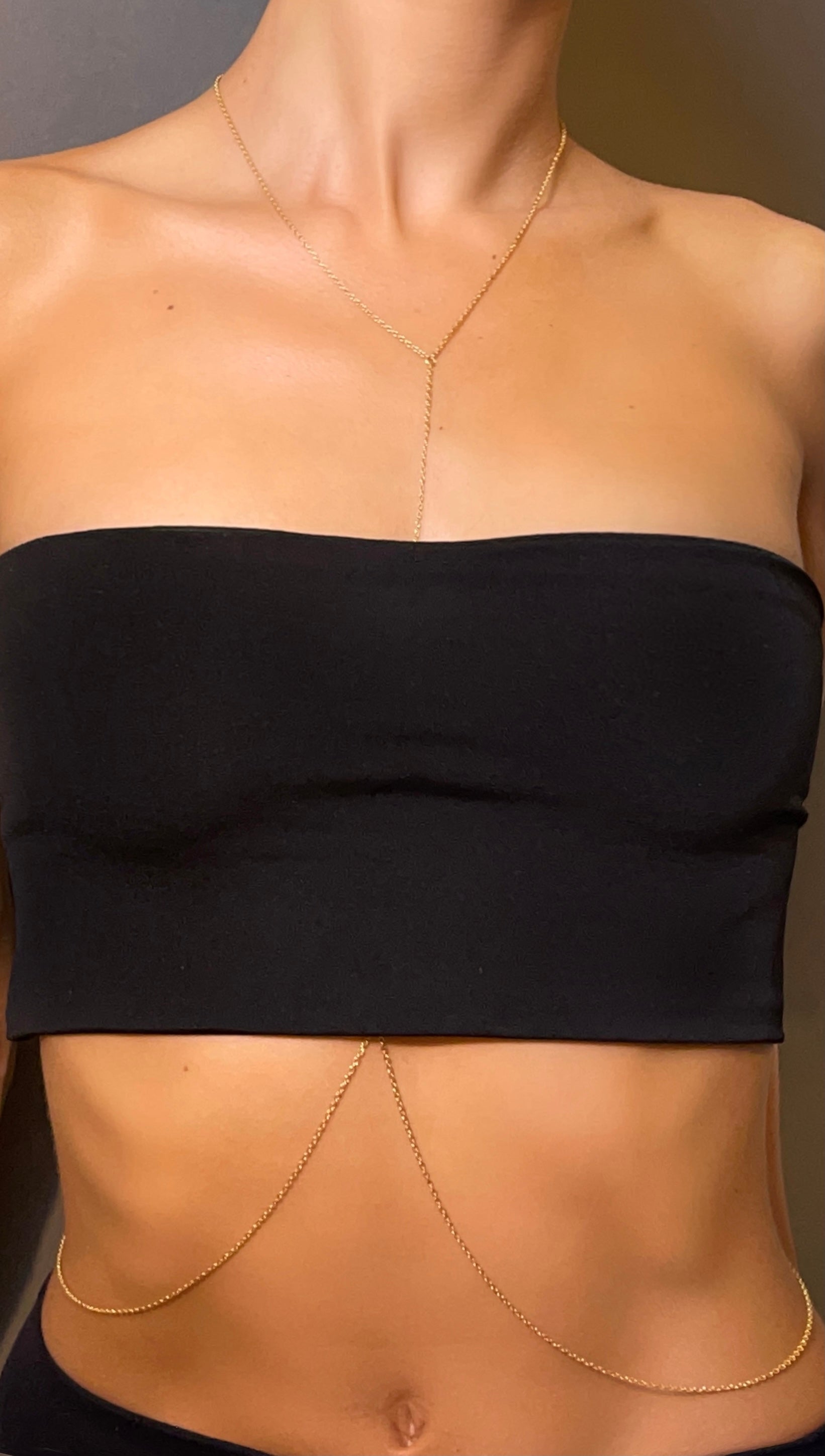 THE THREAD - SIMPLE GOLD BODY CHAIN
