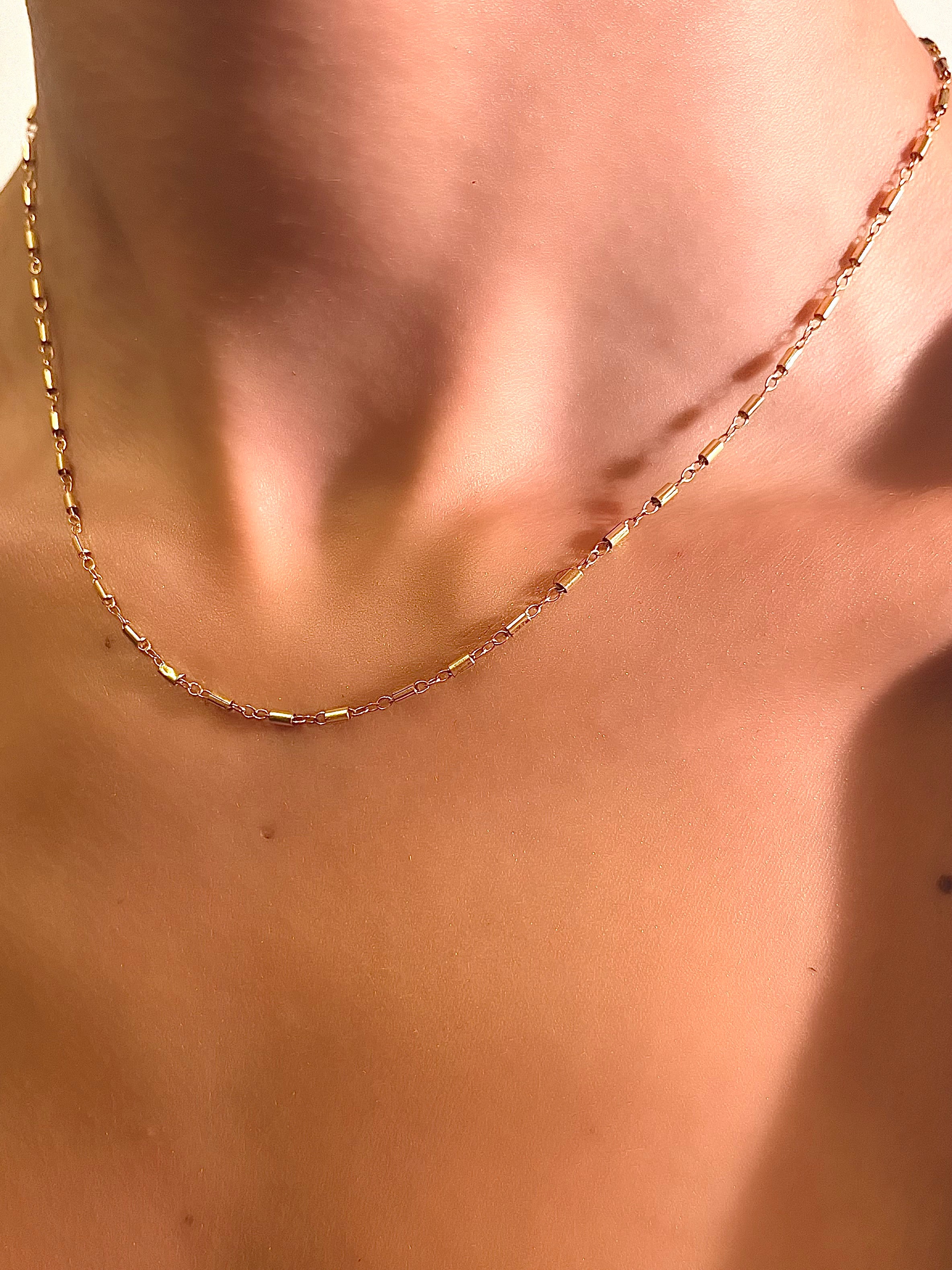 THREAD OF SIMPLICITY NECKLACE • 14K GOLD-FILLED