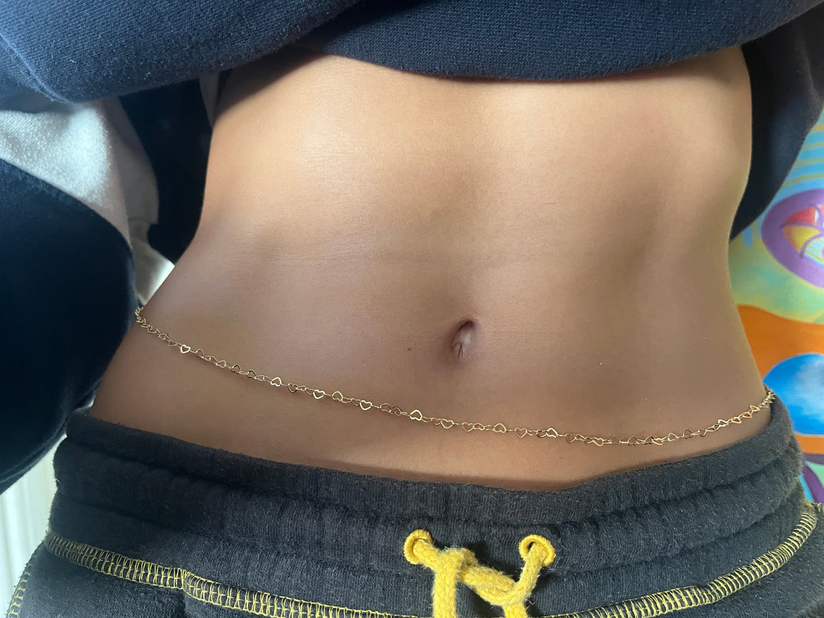 LOVER OF SIMPLICITY 18K GOLD BELLY CHAIN